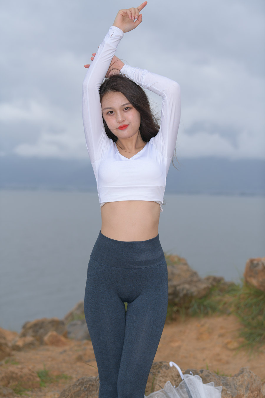 图片[2]-深蓝色瑜伽裤甜美女孩 J1320 514P2V-17.5GB-靓丽图集