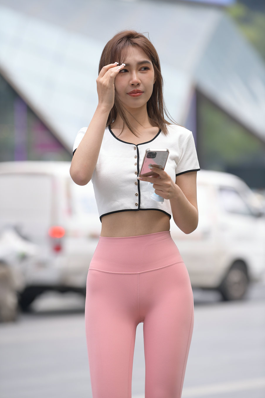 图片[2]-街拍粉色瑜伽裤女孩J2900 645P1V-20.7GB-靓丽图集