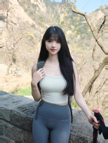 图片[9]-爱爬山的瑜伽裤MM，太甜美了！~-靓丽图集